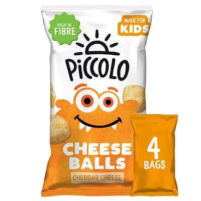 Piccolo organic cheeseballs kids snack 4x15g, UK version