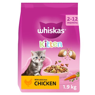 Whiskas kitten chicken dry pet food 1.9kg, UK version