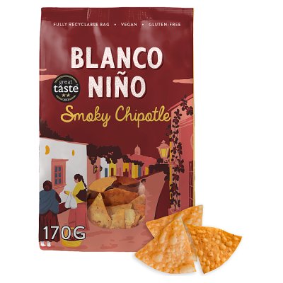 Sainsburys Blanco Niño Smoky Chipotle Tortilla Chips 170g- Buy online at McGrocer