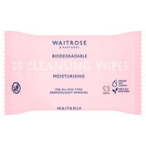 Waitrose cleansing facial wipes moisturising 25, imported from the UK