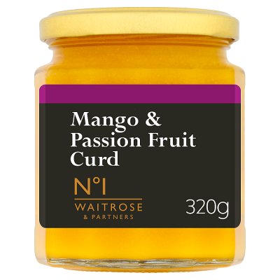 Waitrose No.1 mango and passionfruit curd 320g (British brand)