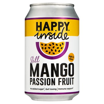 Happy Inside still drink mango and passionfruit 330ml, UK version