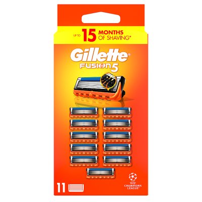 Gillette Fusion5 razor blade refills 11 pack, UK version