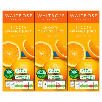 Waitrose kids orange juice 6x200ml - British product