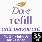 Dove antiperspirant refill Violet and Tonka 35ml - British product