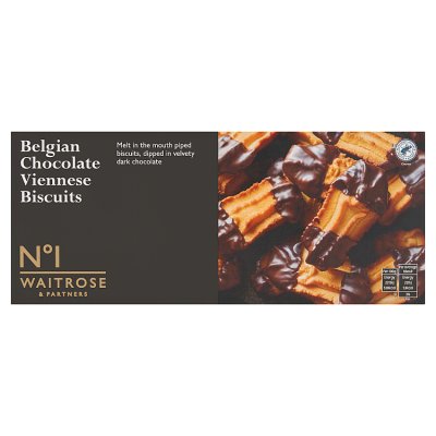 Waitrose No.1 Belgian Chocolate Viennese Biscuits 150g, imported from the UK
