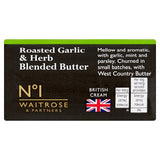 Waitrose No.1 roasted garlic and herb blended butter 100g, UK version