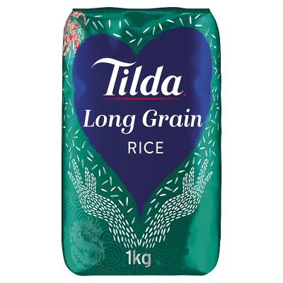 Tilda long grain rice 1kg pack, imported from the UK