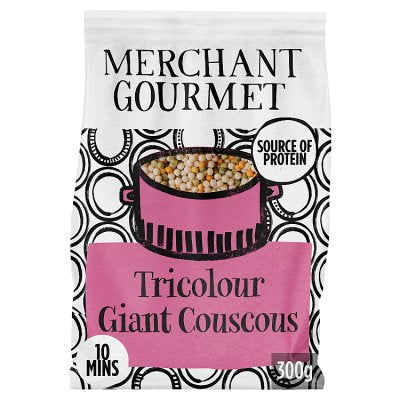 Merchant Gourmet tricolour couscous 300g, imported from the UK