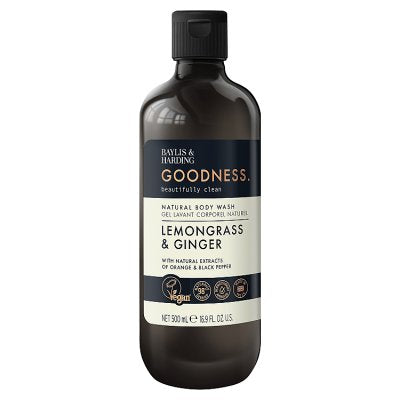Baylis & Harding lemongrass ginger body wash 500ml, imported from the UK