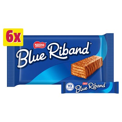 Blue Riband milk chocolate wafer bars 6x18g, imported from the UK