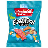 Maynards Bassetts Fizzy Fish Jellies 110g - British product