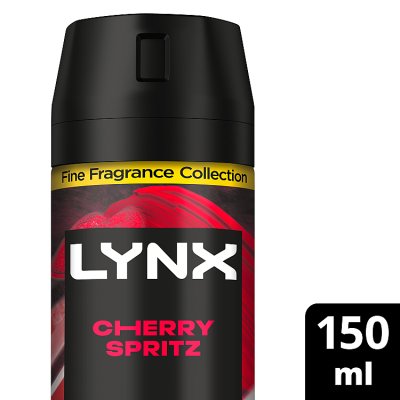 Lynx Cherry Spritz deodorant body spray 150ml, imported from the UK