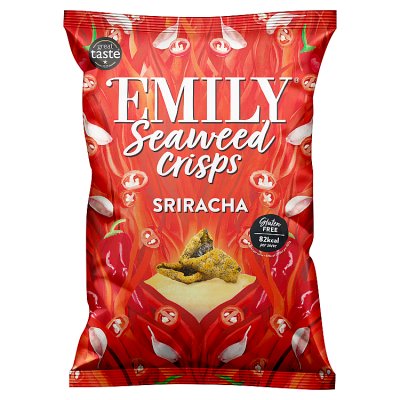 Emily seaweed crisps sriracha sharing bag 50g, UK version