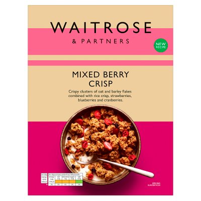 Waitrose Mixed Berry Crisp 500g, imported from the UK