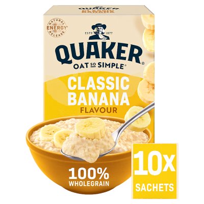 Quaker banana porridge sachets 10x38.4g, UK version