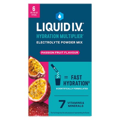 Liquid IV passion fruit hydration mix 6 sachets - British product