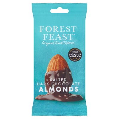 Forest Feast salted dark chocolate almonds 40g (British brand)