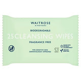 Waitrose cleansing facial wipes fragrance free, 25 pack, imported from the UK