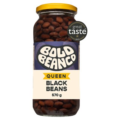 Bold Bean Co Queen Black Beans 570g jar - British product
