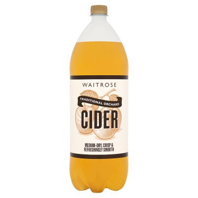 Waitrose traditional apple cider 2L, imported from the UK