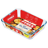 Pyrex rectangular glass air fryer dish 0.8L, imported from the UK