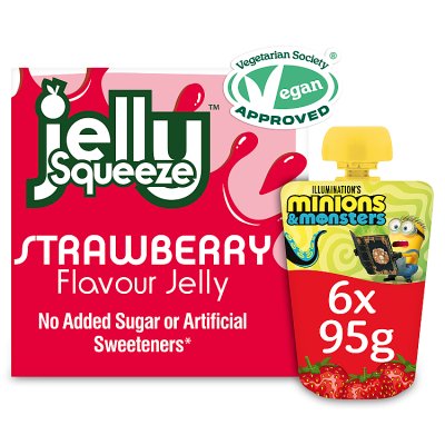 JellySqueeze strawberry flavour jelly 6x95g (British brand)