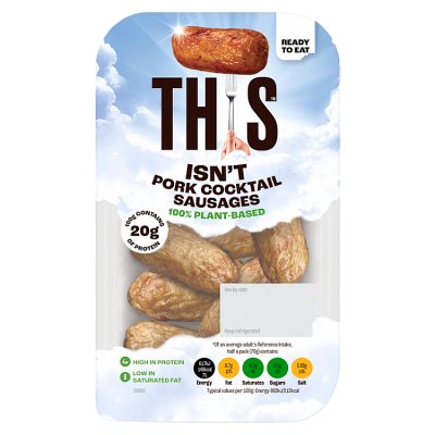 THIS vegan cocktail sausages 140g pack (British brand)