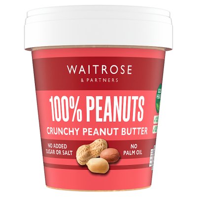 Waitrose crunchy peanut butter 1kg jar - British product