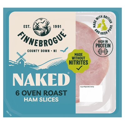 Naked oven roast ham slices 120g, imported from the UK
