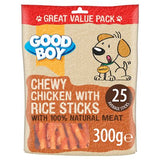 Good Boy dog treats Chicken & Rice Sticks 300g, imported from the UK