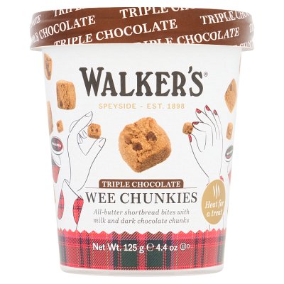 Walker's triple chocolate shortbread bites 125g (British brand)