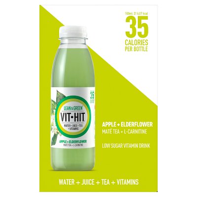 VITHIT vitamin drink Apple & Elderflower 4x500ml, UK version