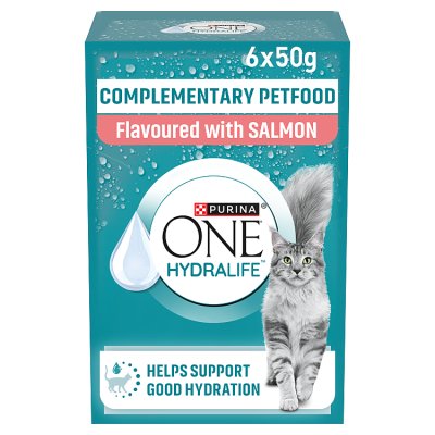 Purina One Hydralife salmon cat supplement 6x50g, UK version