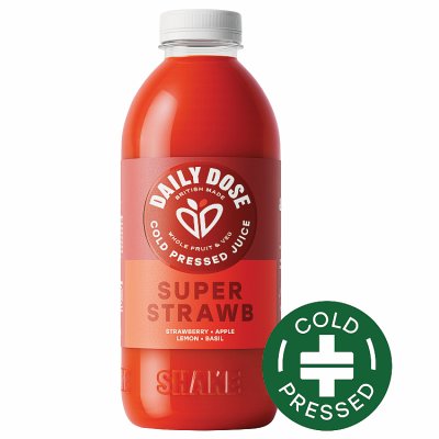 Daily Dose cold pressed strawberry and apple juice 750ml - British product