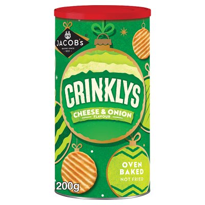 Jacob's baked crisps Cheese & Onion flavour 200g, imported from the UK