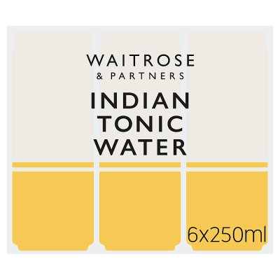 Waitrose Indian tonic water cans 6x250ml (British brand)