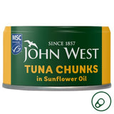 John West tuna chunks in sunflower oil 125g - British product