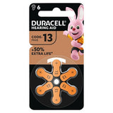 Duracell hearing aid batteries size 13 6s - British product
