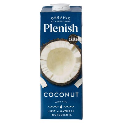 Plenish organic coconut unsweetened drink 1 litre (British brand)