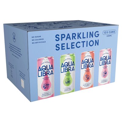 waitrose Aqua Libra Flavoured Sparkling Water Mixed Pack 12 x 330ml- Buy online at McGrocer