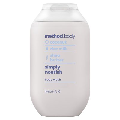 Method Simply Nourish body wash 100ml, imported from the UK