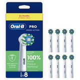 Oral-B Cross Action toothbrush heads 8 pack - British product