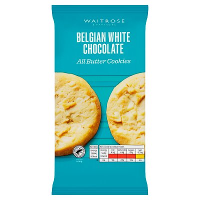 Waitrose Belgian white chocolate all butter cookies 200g (British brand)