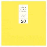 Yellow 33cm dinner napkins pack of 20 (British brand)