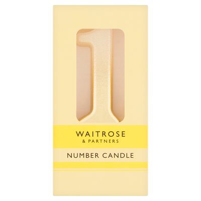 Waitrose number 1 cake candle - British product