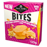 Jacob's Bites mature cheddar onion crackers 125g, UK version