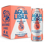 Aqua Libra blood orange and mango sparkling water 4x330ml, UK version