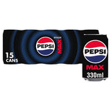 Pepsi Max no sugar cola 15x330ml cans, imported from the UK