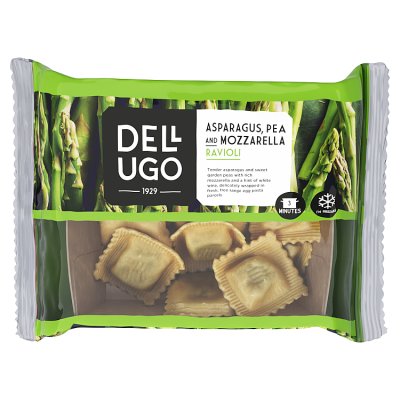 Dell Ugo asparagus pea mozzarella ravioli 250g (British brand)